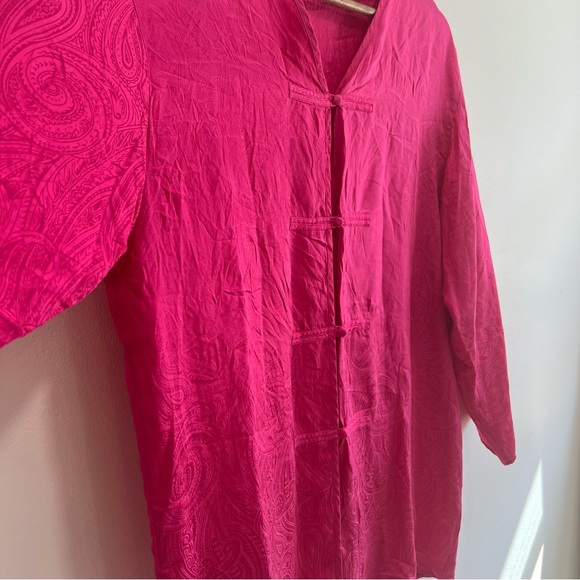 Victoria’s Secret Gold Label Vintage Silk Asian-inspired Paisley Lingerie Pink S - Picture 3 of 8